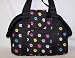 Designer Pet Carrier - Multi-Paw Pet Carrier - Black with Multi Colored Paw Prints - Small
