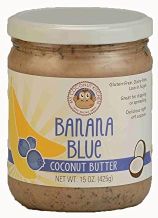 My Coconut Kitchen Banana Blue Coconut Butter Toasted Coconut Banana Blueberries Walnuts Organic Gluten-free Peanut-free Dairy-free Low Sugar