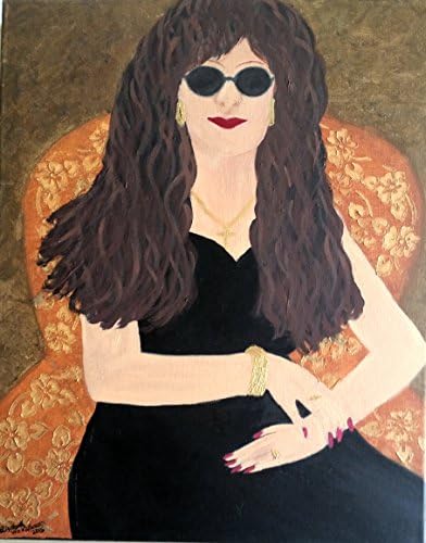 Lady in a Chair an Original Hand Painted Oil in full color on 20x16x1 back stapled canvas