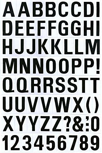 "10 Sheets" "1 inch" Letters Alphabets Sticker Decal Graphic Logo Sign Stickers Car Black