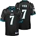 Men's Michael Vick #7 Philadelphia Eagles NFL Replica Jersey (Black-White)(Size=LARGE)