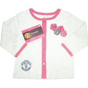 Manchester United Football Club Girls Cardigan (Grey,6 to 9 months)