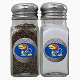 Review Bergamot  / Kansas Jayhawks Basketball Shaped Logo Salt and Pepper Shaker Set