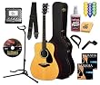 Yamaha FG700S Acoustic Guitar BUNDLE including Hard Case, Strap, Stand, Polish, Tuner, Strings, Picks, Capo, Stringwinder and DVD