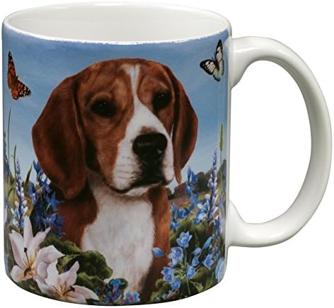 Amazingly Lifelike Beagle and Butterfly Garden Mug