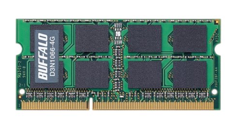 【Amazonの商品情報へ】BUFFALO ノートPC用 増設メモリ PC3-8500 (DDR3-1066) 204Pin 4GB D3N1066-4G