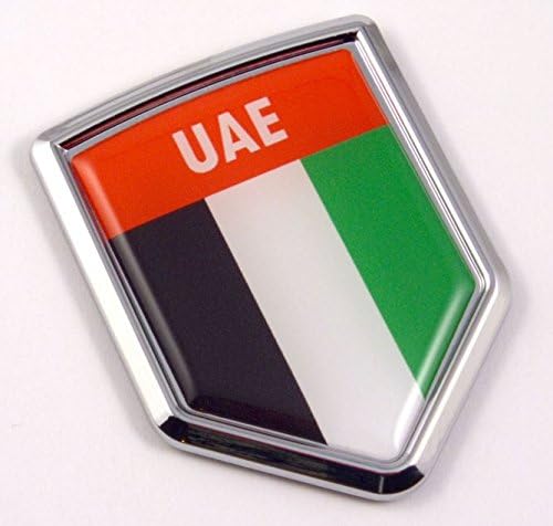 United Arab Emirates Flag Car Auto Chrome Emblem 3d UAE Decal Sticker
