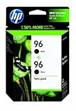 HP 96 Twinpack Black Inkjet Print Cartridge with Vivera Ink (C9348FN#140)