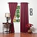 Best Home Fashion Basic Thermal Insulated Blackout Curtains - Back Tab/Rod Pocket - Burgundy - 52