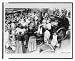 Historic Print (L): French field kitchens feed children in Oppau, Germany after dye works blast wrecks town