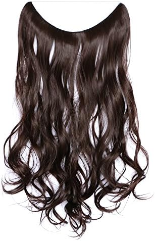 Women's Hide Halo Long Curly/Wavy Flip in Hair Extension 18" Women's Synthetic Hairpiece 80g 4A33