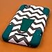 ZTE Boost Max Case (N9520), MPERO IMPACT X Series Dual Layered Tough Durable Shock Absorbing Silicone Polycarbonate Hybrid Kickstand Case for Boost Max [Perfect Fit & Precise Port Cut Outs] - Teal Chevron