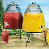 Home Essentials 6303 Del Sol Beehive Jug Beverage Dispenser With Bee Stand