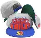 New York Knicks Gray/Blue Big Logo Snapback Adjustable Plastic Snap Back Hat / Cap