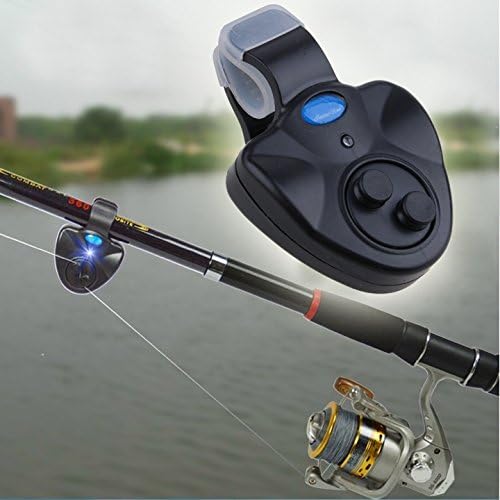Jielry New Black Electronic L Light Fish Bite Sound Alarm Bell Clip On Fishing Rod HO 7_S