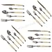 LAGUIOLE® Jean DUBOST authentique - ménagère de 20 pcs - FACON CORNE (service à couverts COMPLET pour 4 personnes - en acier 15/10 inoxydable - LAGUIOLE officiel & original - garantie lave-vaisselle - emballage & message cadeau disponible - fabriqué en FRANCE)