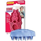 Kong Zoom Groom Rubber Firm Brush M Pnk