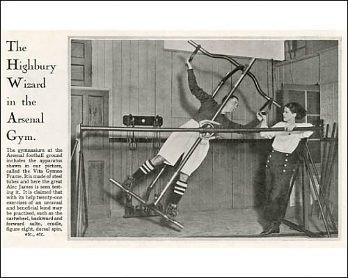 Photographic Prints of Alec James of Arsenal in the gym from Mary Evans