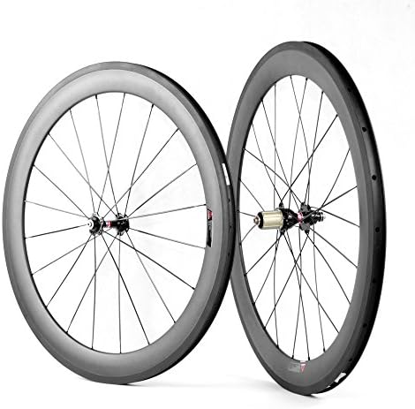 mostoor Carbon Fiber Road Bike 60mm Wheels Road Bike 700C Clincher Wheelsets 11 Speed for Shimano or Campagnolo- Lightweight 23mm Wide Full Carbon Rim