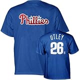 Chase Utley Philadelphia Phillies Blue Jersey Name & Number T-Shirt