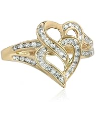 10k Yellow Gold Diamond Heart Ring (1/10cttw, I-J Color, I2-I3 Clarity)