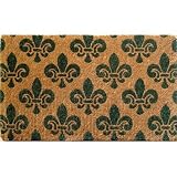 Fleurs In Natural Hand Woven Coir Doormat 18 x 47