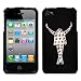 APPLE AT&T SPRINT VERIZON IPHONE 4 4S 4G 16GB AND 32GB HARD PLASTIC DESIGN BLACK AND WHITE MICHAEL JACKSON SWAROVSKI CRYSTAL DIAMOND SNAP ON CASE COVER picture