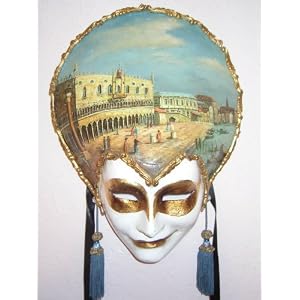 Oil Painted Hand Painted Venetian Mask