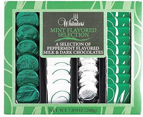 Whitakers Assorted Mint Chocolates 7.05 oz each - Gourmet Christmas Gift for the Holidays (1 Item per Order, Not per Case)