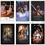Star Wars Deluxe Set of 6 Movie Posters From ALL the Star Wars Movies