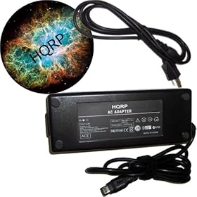Click here to buy HQRP Multi Pin 120W Ac Adapter + Power Cord replacement for HP Pavilion ZV6000 ZV6100... by HQRP TM.