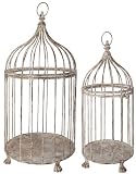 Produkt-Bild: Antik-Eisen 2er Set Vogelk&auml;fig