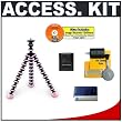 Joby GP1 Gorillapod Flexible Tripod (Pink) + Cameta Accessory Kit for Digital Point and Shoot Cameras