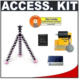 Joby GP1 Gorillapod Flexible Tripod (Pink) + Cameta Accessory Kit for Digital Point and Shoot Cameras