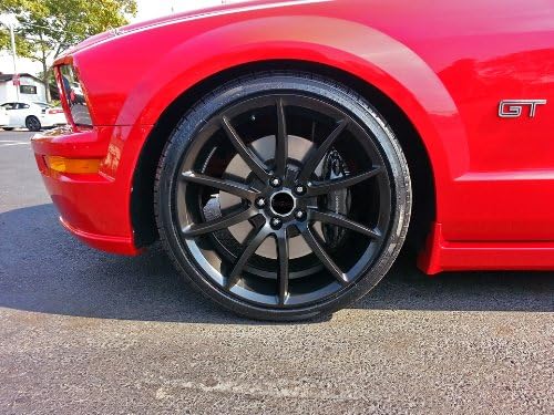 2005-2014 Ford Mustang Black Mamba Satin Black 20" Wheels, Staggered Set