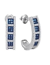 0.95CTW BLUE DIAMOND MICRO-PAVE EARRING