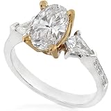 Search : One of a Kind IGI Certified 1 7/8ctw Oval Diamond Ring in 14kt Two-Tone Gold