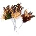 Multicolor Eartone Feather Accenting Stems | 8 Stems | For Indoor Decor