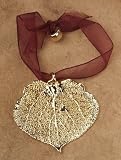 Gold Plated Aspen Leaf Ornament. Made With Actual Leaf!