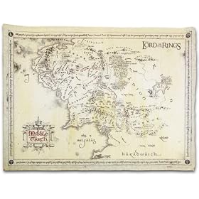 The Lord Of The Rings - Map Of Middle Earth - Parchment Poster / Art Print: (Size: 26'' x 20'')