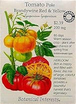 Red and Yellow Brandywine Tomato Certified Organic Heirloom Seeds 50 Seeds