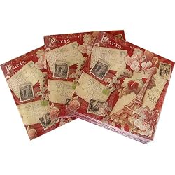Pack of 20 Decorated Disposable Paper Luncheon Napkins