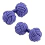 Men's Silk Knot Cufflink Set by Principessa in Purple