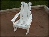 Kiddie Bear Rocker - Satin White, by Prairie Leisure
