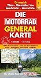 Die Motorrad Generalkarte &Ouml;sterreich 1 - Wien, Neusiedler See, Waldviertel, Weinviertel: Sch&ouml;ne Motorradtouren - Renn- und Motorradstrecken - Hotels, Campingpl&auml;tze, Werkst&auml;tten, Treffpunkte - 
