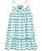 Nautica Girls' Stripe Double Tier Dress with Rope Straps