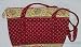 Red Print Purse Quilted with 3 Small Matching Bags