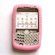 RIM Blackberry Curve 8300 8310 8320 8330 Silicone Skin Case Protector with Diamonds Baby Pink