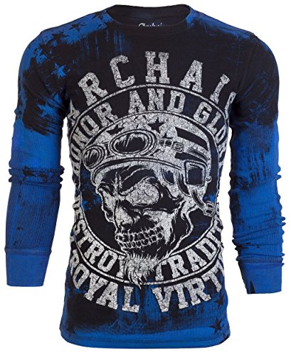 Archaic AFFLICTION Mens THERMAL T-Shirt RACER American Customs Biker