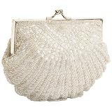 La Regale Beaded Shell Clutch